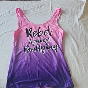 Rebel Athletic tankPink and Purple Ombre Tank Top